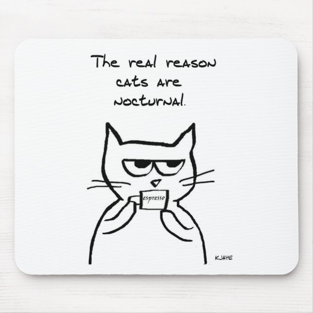 Mousepad Os gatos são acima toda a noite - tapete do rato (Frente)