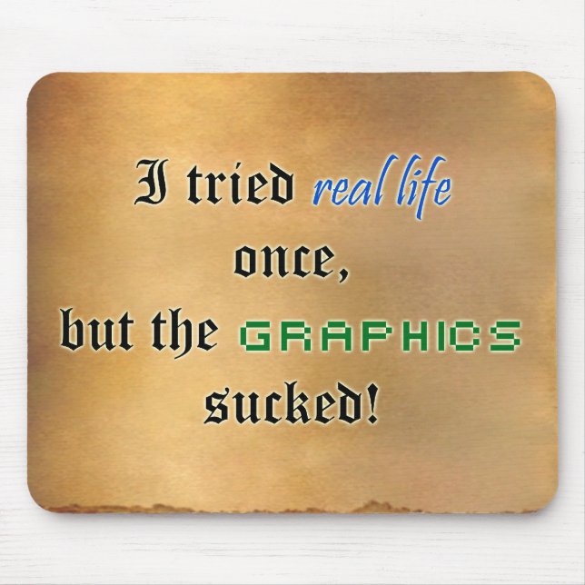 Mousepad Os gráficos da vida real sugam (Frente)