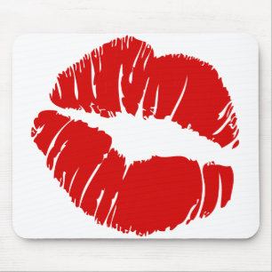 Mousepad Os grandes lábios grandes beijam a boca de beijo