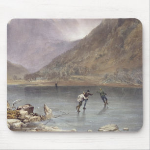 Mousepad Os irmãos molham, detalhe de patinadores de gelo,