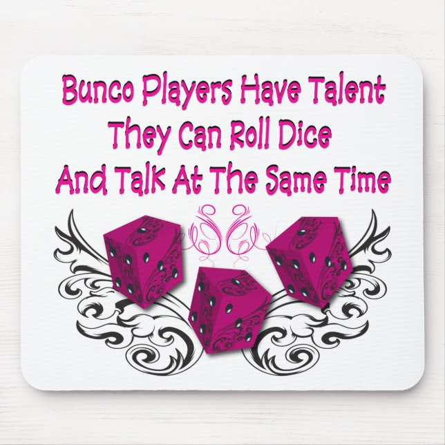 Mousepad os jogadores do bunco têm o talento #2 (Frente)