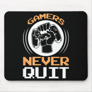 Mousepad Os Jogadores Nunca Desistem Piadas de Jogos Presen