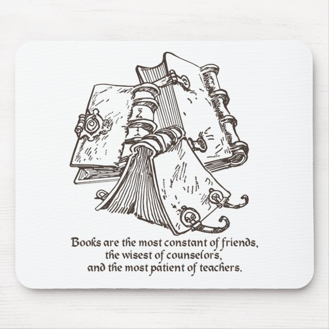 Mousepad Os livros são constantes (Frente)