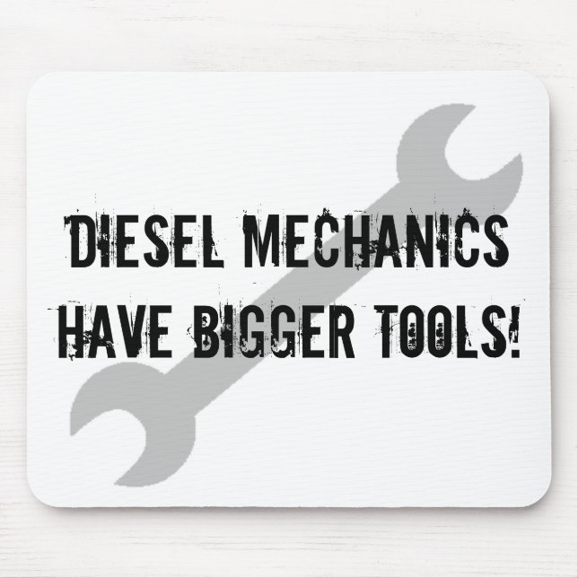 Mousepad Os mecânicos diesel têm umas ferramentas mais (Frente)