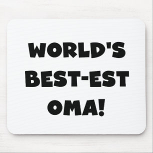 Mousepad Os melhores presentes brancos ou negros de óma do 