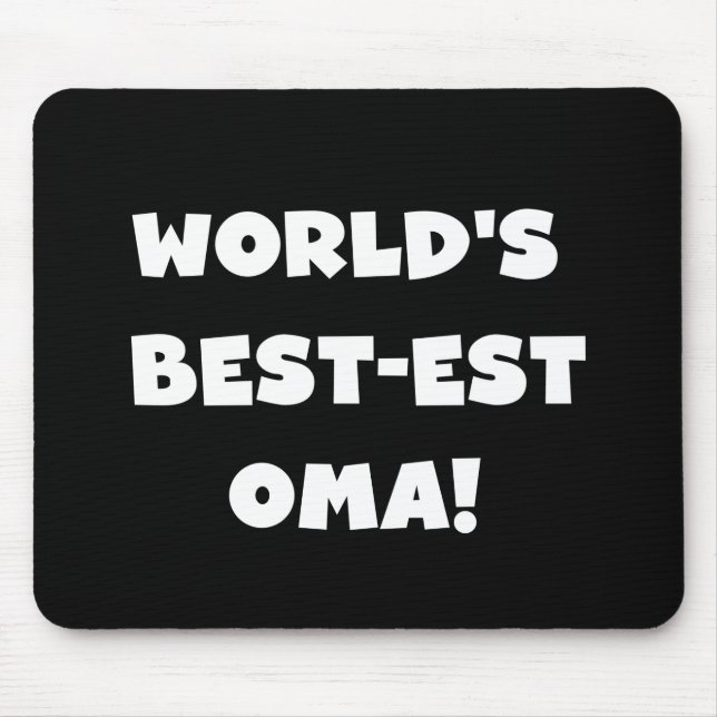 Mousepad Os melhores presentes brancos ou negros de óma do  (Frente)