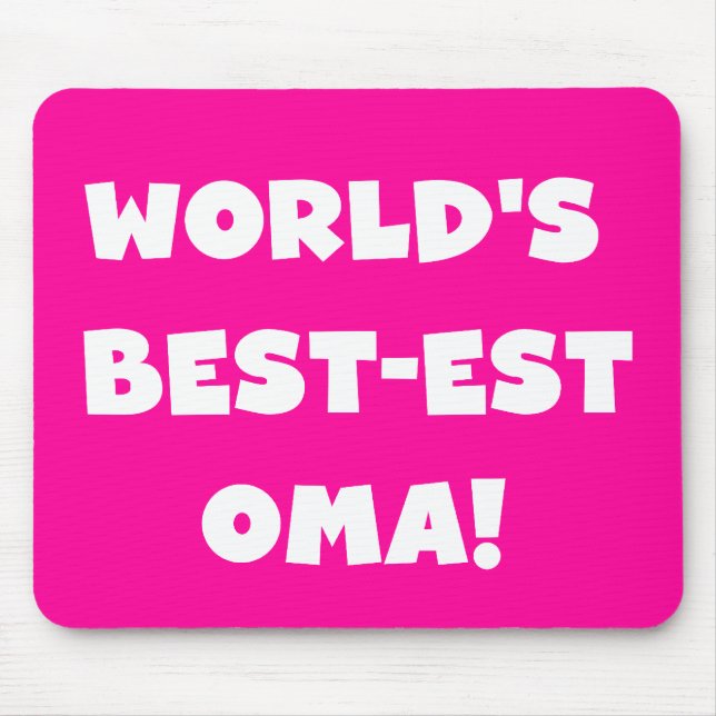 Mousepad Os melhores presentes brancos ou negros de óma do  (Frente)