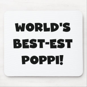 Mousepad Os melhores presentes de texto preto no papa do mu