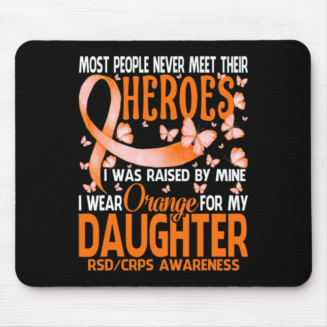 Mousepad Os Meus Heróis Visto Laranja Para A Minha Filha, R (Frente)