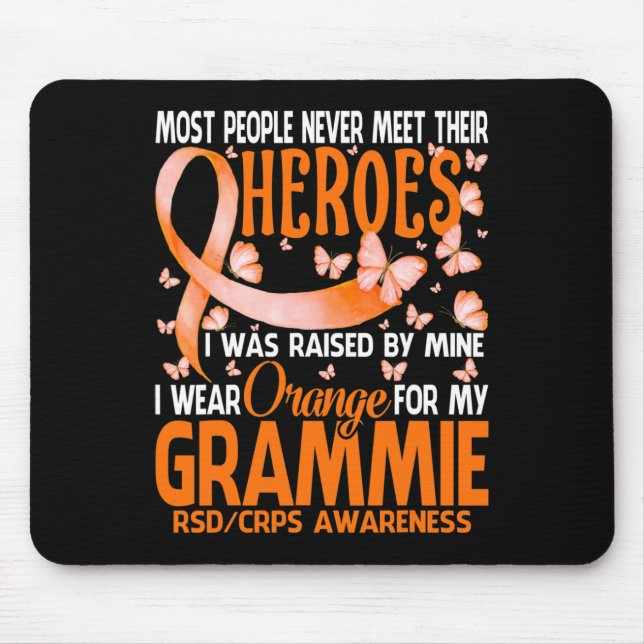 Mousepad Os Meus Heróis Visto Laranja Para O Meu Grammie Rs (Frente)