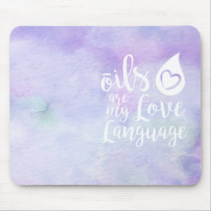 Mousepad Os óleos são meu tapete do rato da língua do am