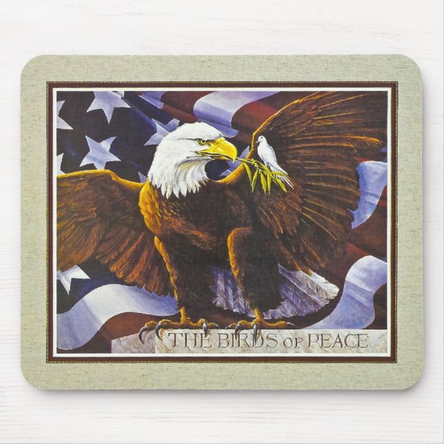 Mousepad Os pássaros da paz (Frente)
