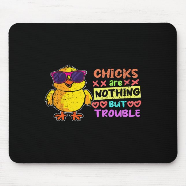 Mousepad Os Pintinhos De Meninos De páscoa Não São Mais Do  (Frente)
