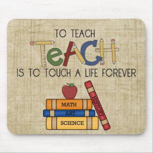 Mousepad Os professores do tema da escola tocam em um