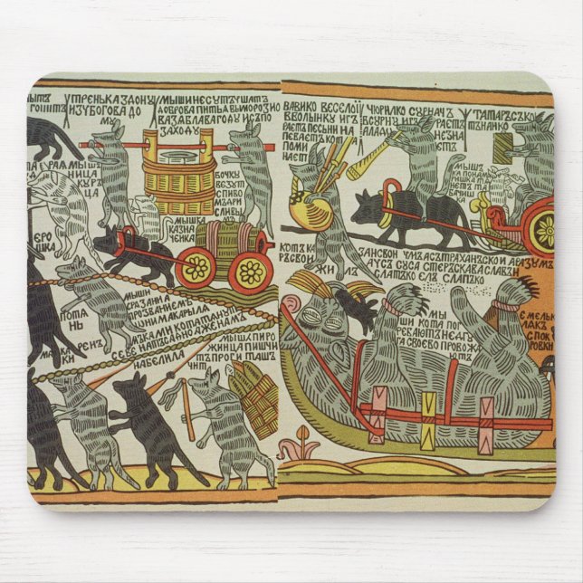 Mousepad Os ratos enterram o gato, russo, fim do século (Frente)