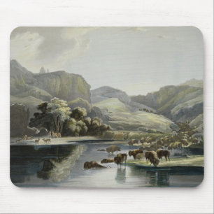 Mousepad Os rebanhos do bisonte e dos alces na parte