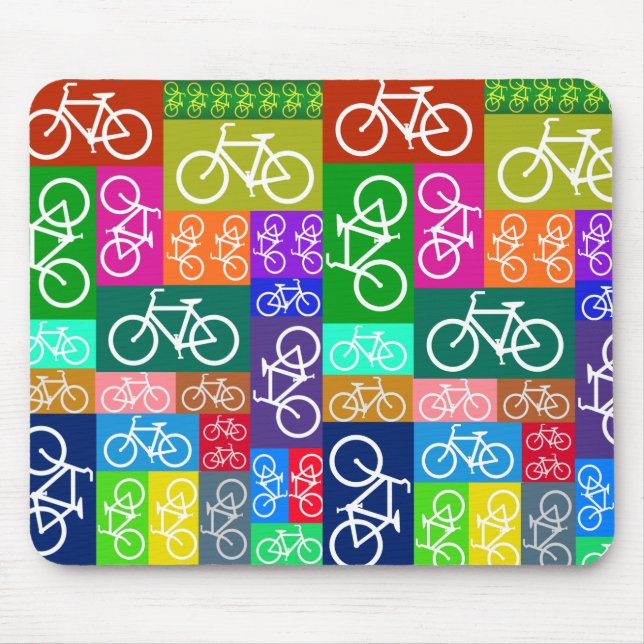 Mousepad Os retalhos Bicycles a arte (Frente)