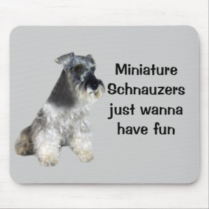 Mousepad Os Schnauzers diminutos apenas querem ter o