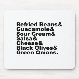 Mousepad Os Sete Ingredientes Em Um Dip De Sete Camadas