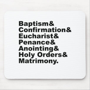 Mousepad Os Sete Sacramentos do Cristianismo e do Catolicis