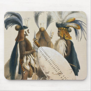 Mousepad Os soldados do tribo Zulu de Exército do rei