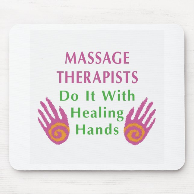 Mousepad Os terapeutas de massagem fazem isso com as mãos c (Frente)