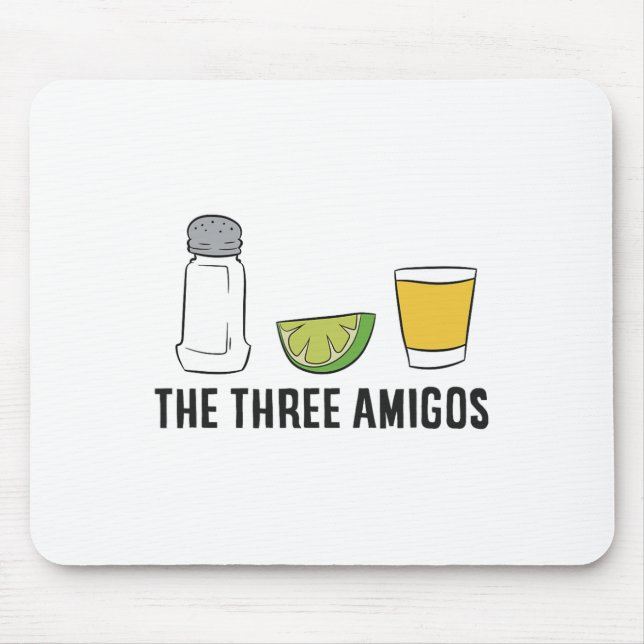 Mousepad Os Três Amigos Cinco De Mayo Tequila Salt E Li (Frente)