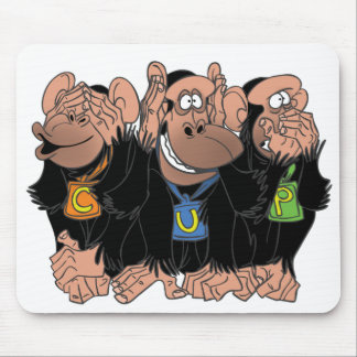 MOUSEPAD OS TRÊS CHIMPANZÉS