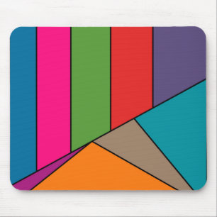 Mousepad Os triângulos das listras do MOSAICO coloriram II