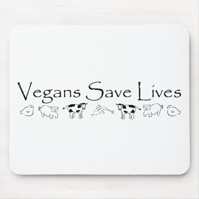 Mousepad Os Vegans salvar vidas (Frente)
