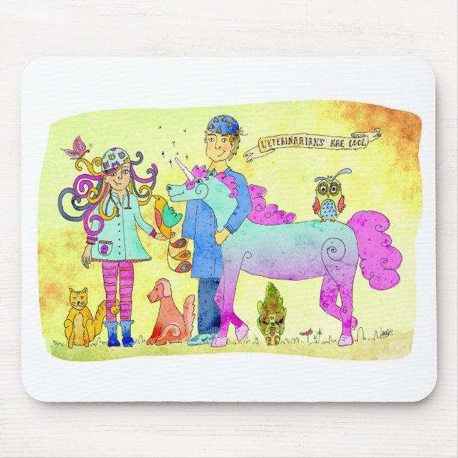 Mousepad Os veterinários são legal (Frente)
