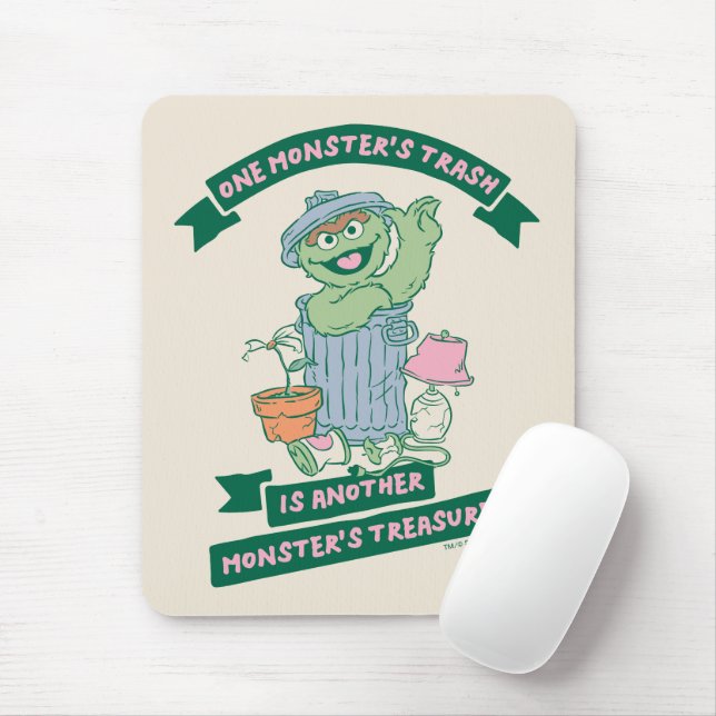 Mousepad Oscar, o Grouch | Monster Treasure Graphic (Com mouse)