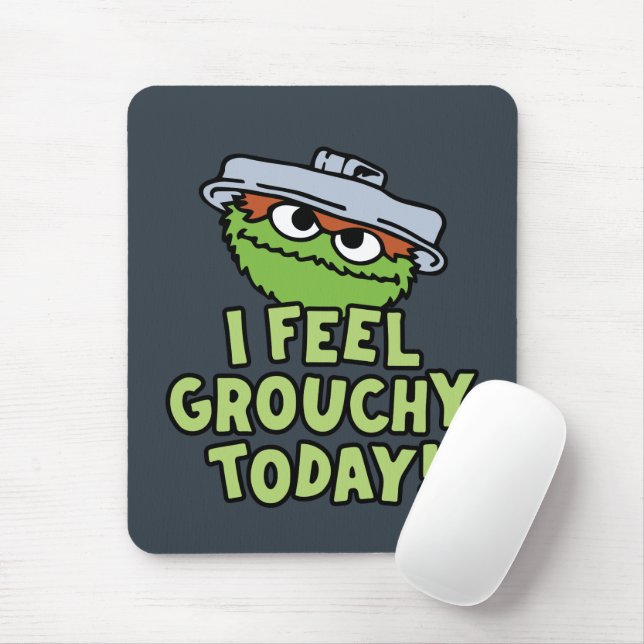 Mousepad Oscar, o Grouch | Sinto-Me Agitada Hoje! (Com mouse)