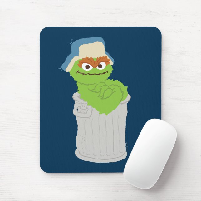 Mousepad Oscar, o Grouch Trash Can Lean (Com mouse)
