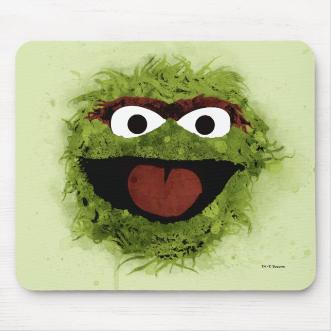 Mousepad Oscar the Grouch | Tendência Aquarela (Frente)
