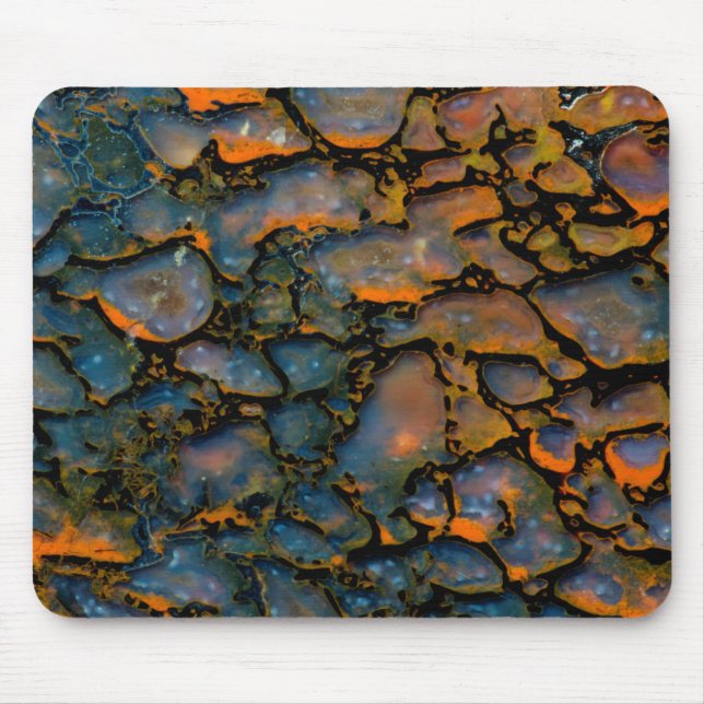 Mousepad Osso de dinossauro petrificado laranja (Frente)