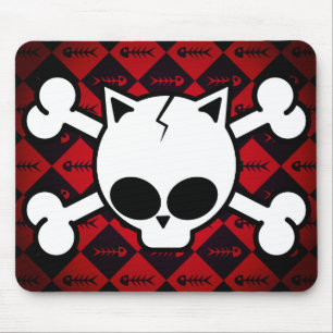 Mousepad Ossos do crânio e do gato