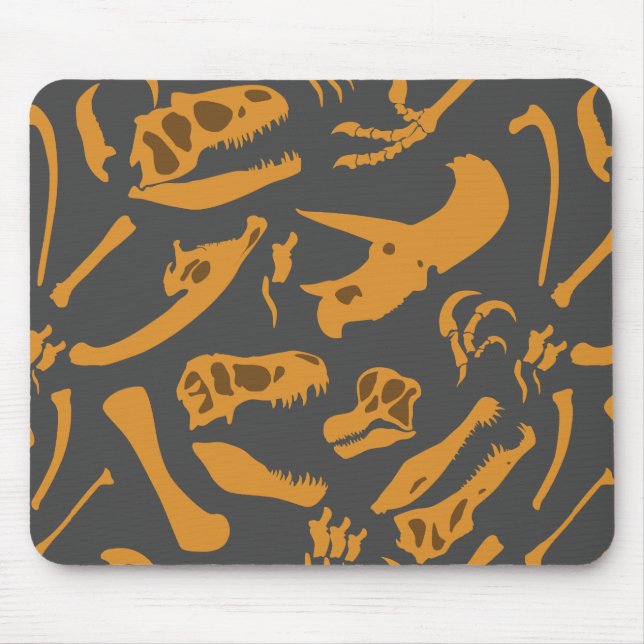 Mousepad Ossos do Dinossauro (Cinza) (Frente)