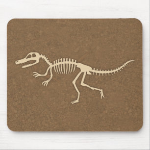 Mousepad Ossos e Esqueleto de Dinossauro Velociraptor Legal