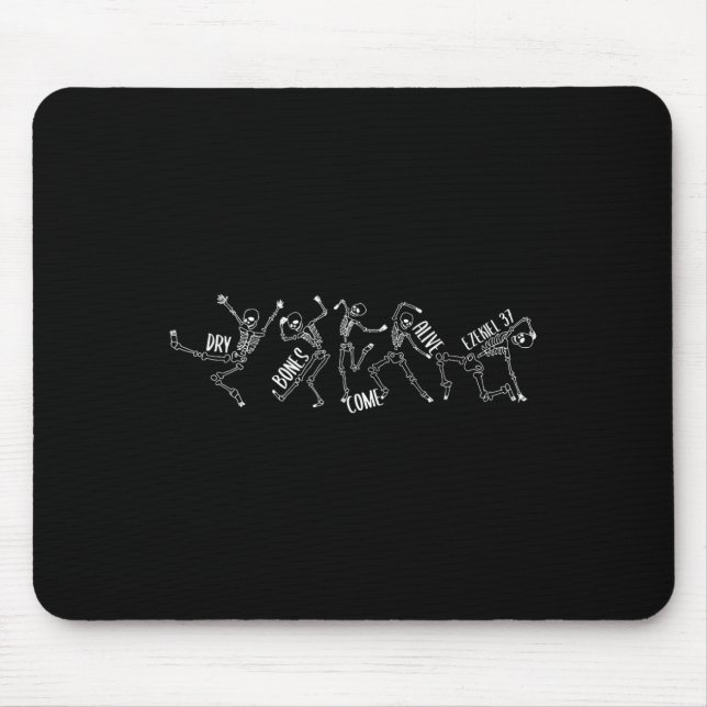 Mousepad Ossos Vêm Vivos Ezekiel 37 Skeleton de Halloween (Frente)