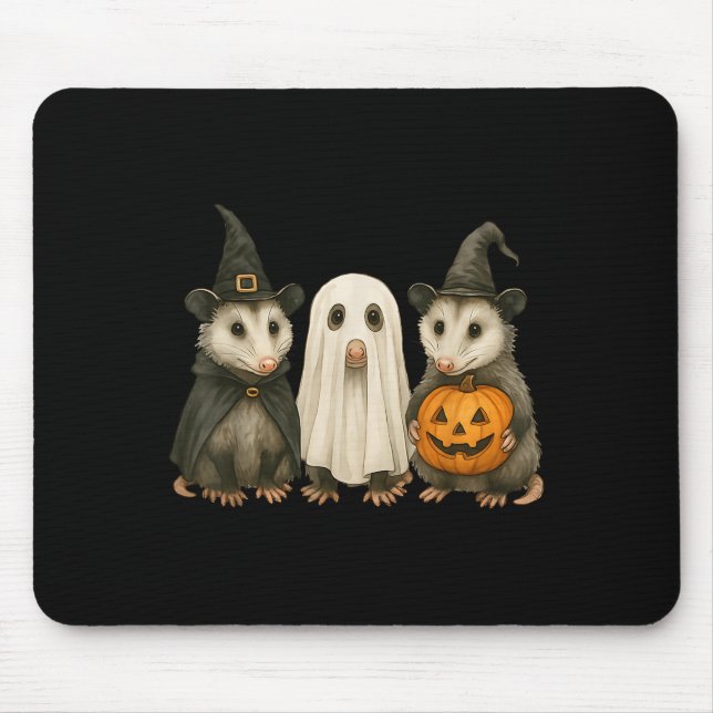 Mousepad Ossum Halloween Ssum Bruxa Fantasma Abóbora  (Frente)