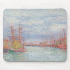 Mousepad Ostend Harbor por James Ensor (1900)