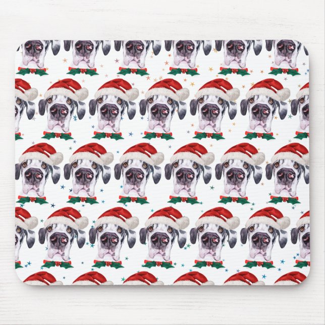 Mousepad Ótima Estrelas de Natal de Raça de Cachorro (Frente)