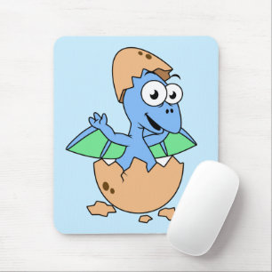 Mousepad Ótima Ilustração De Um Bebê Pterodactyl Hatching.