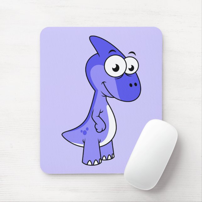Mousepad Ótima Ilustração De Um Dinossauro Parasaurolofico. (Com mouse)