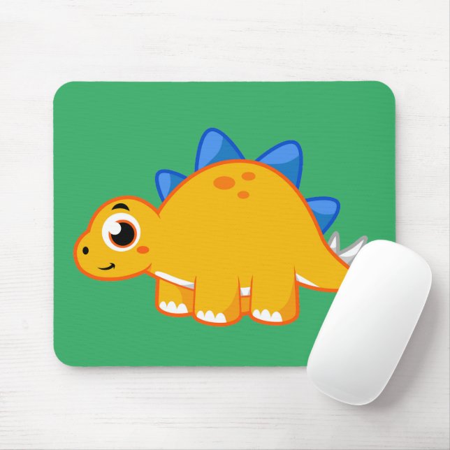 Mousepad Ótima Ilustração De Um Estegossauro. (Com mouse)