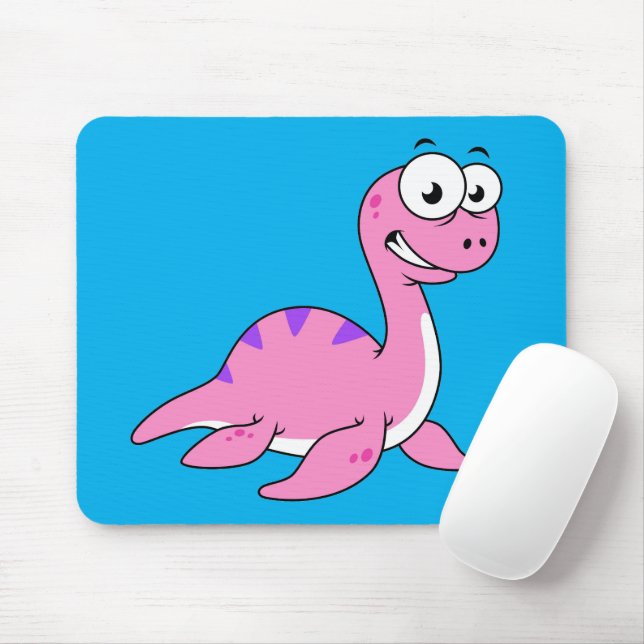 Mousepad Ótima Ilustração Do Monstro Do Ness Loch. (Com mouse)