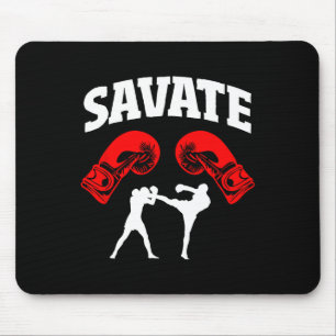 Mousepad Ótimo Design de Boxe Savate Chute Mma Kickboxing
