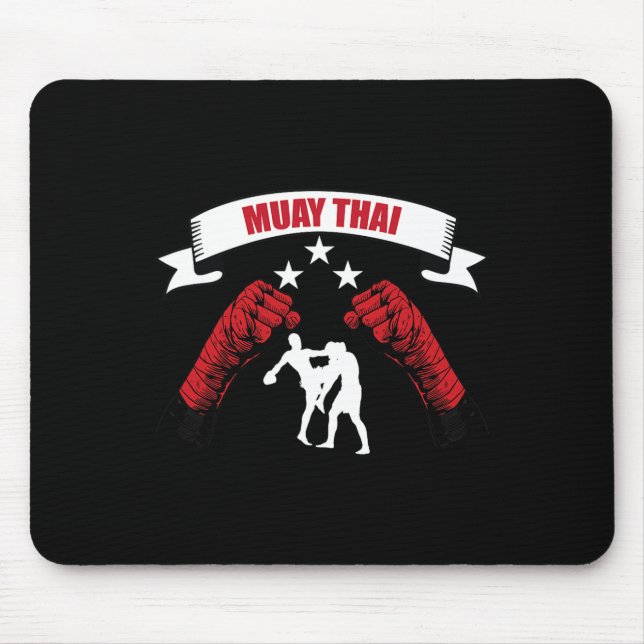 Mousepad Ótimo design de luta de Muay Thai Treinamento de M (Frente)
