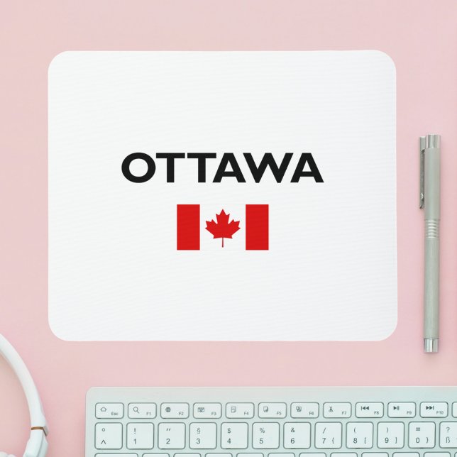 Mousepad Ottawa Canadá Flag Light-Color (Criador carregado)